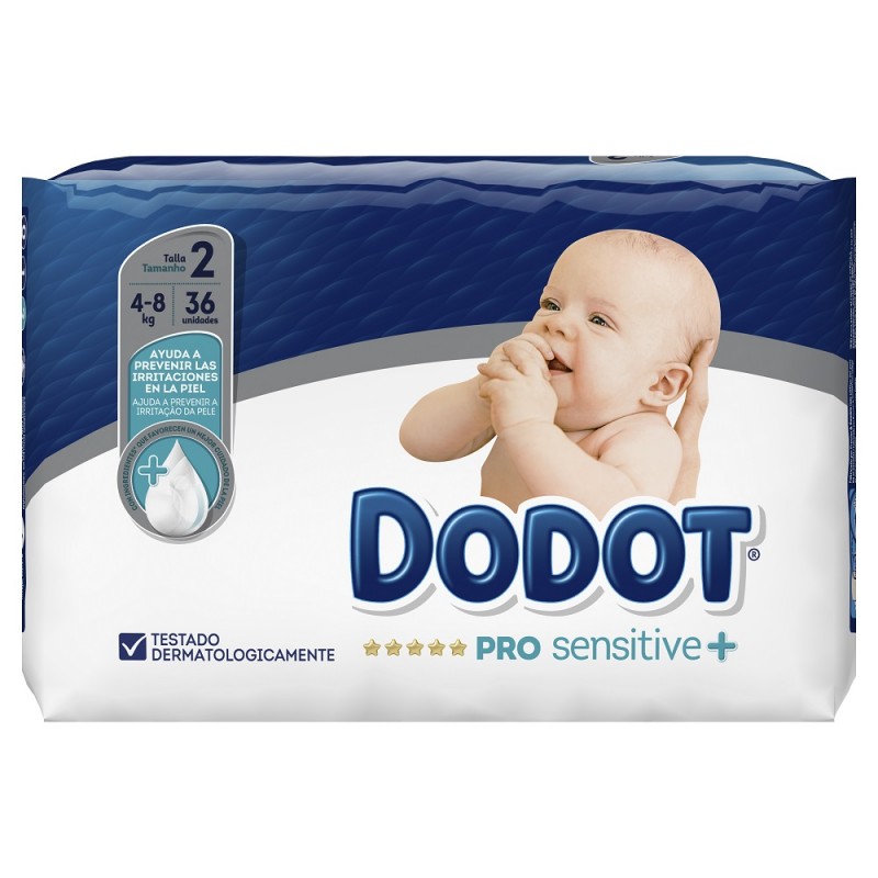 DODOT Pro Sensitive Diapers Size 2 (4 to 8kg) 36 Units OFFER