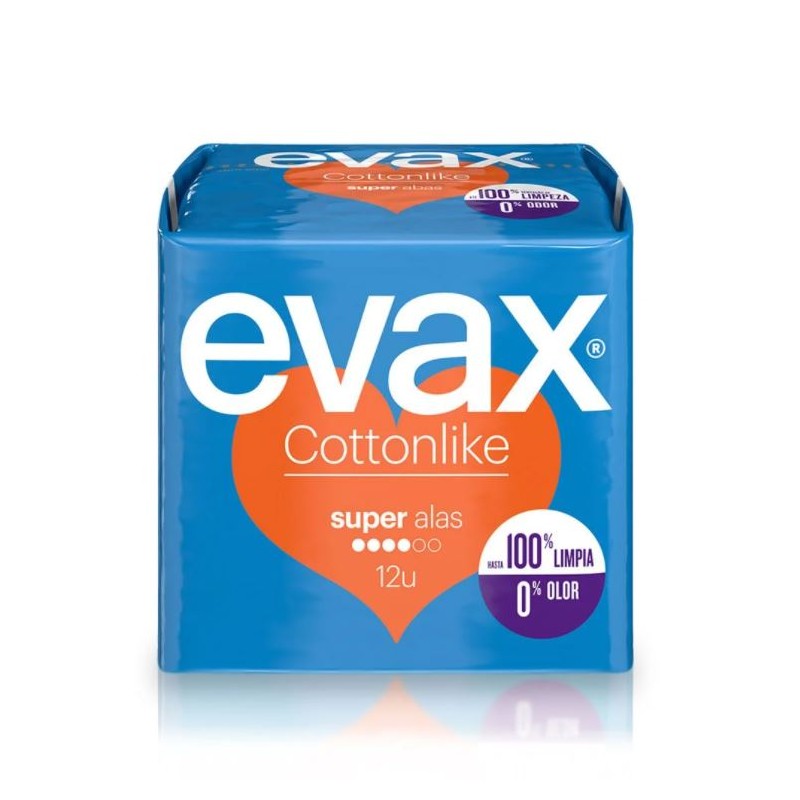 EVAX Cottonlike Super Compress mit Flügeln 12 Einheiten