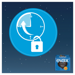 EVAX Compressa Noturna Cottonlike Com Asas 9 Unidades
