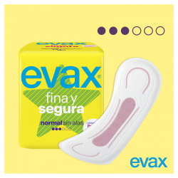 EVAX Compressa Normal Fina e Segura Sem Asas 16 Unidades