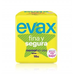 EVAX Compressa Normal Fina e Segura Sem Asas 16 Unidades