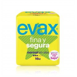 EVAX Fine and Safe Normal Compress Without Wings 16 Units