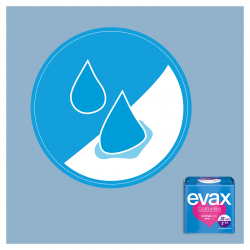 Compressa normal tipo algodão EVAX com asas 16 unidades