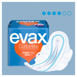EVAX Super Compressa Cottonlike Com Asas 12 Unidades
