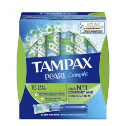 TAMPAX Pearl Compak Super Tampões 16 Unidades