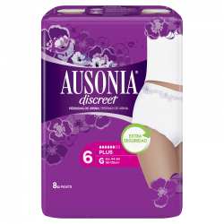 AUSONIA Cueca Discreet Plus Tamanho G 8 Unidades