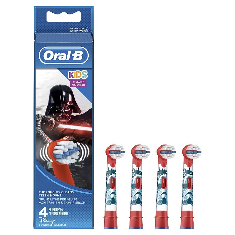 ORAL-B Star Wars Pièces de rechange pour brosse à dents électrique 4 têtes