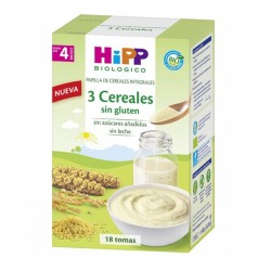 HIPP Biológico Papilla Integral 3 Cereales Sin Gluten +4 meses 400gr