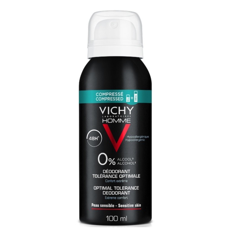 VICHY Homme Deodorant Spray Optimale Verträglichkeit 48h 100ml VICHY Homme Deodorant Spray Optimale Verträglichkeit 48h 100ml