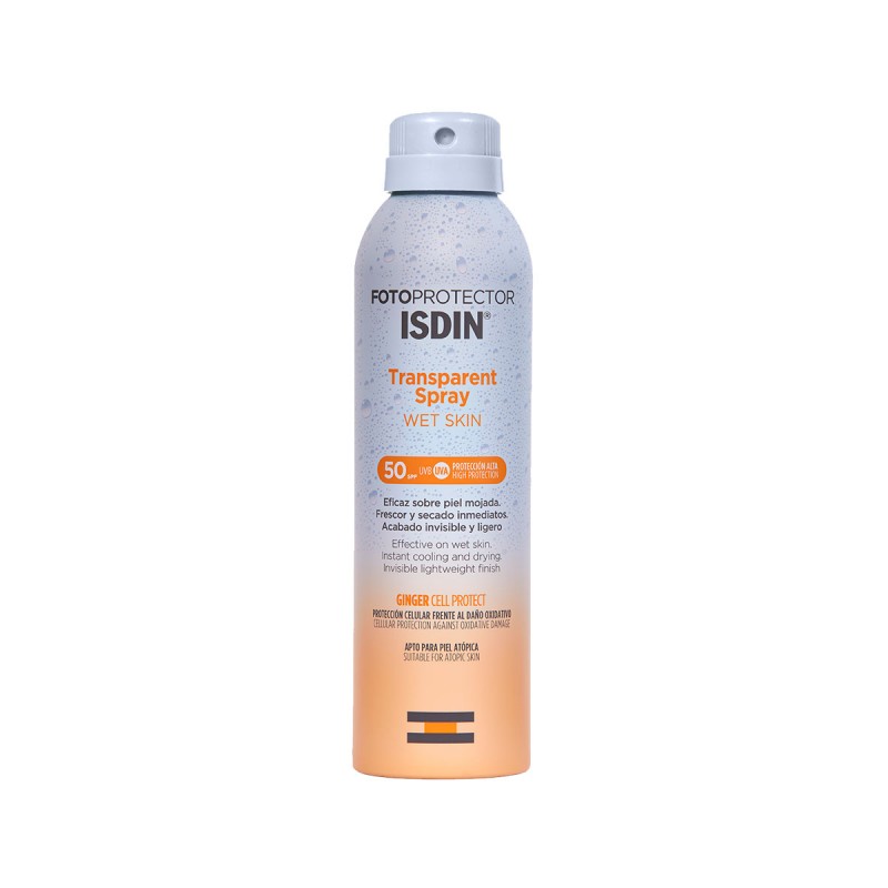 ISDIN Spray Photoprotecteur Transparent Peau Humide SPF 50+ 250 ml