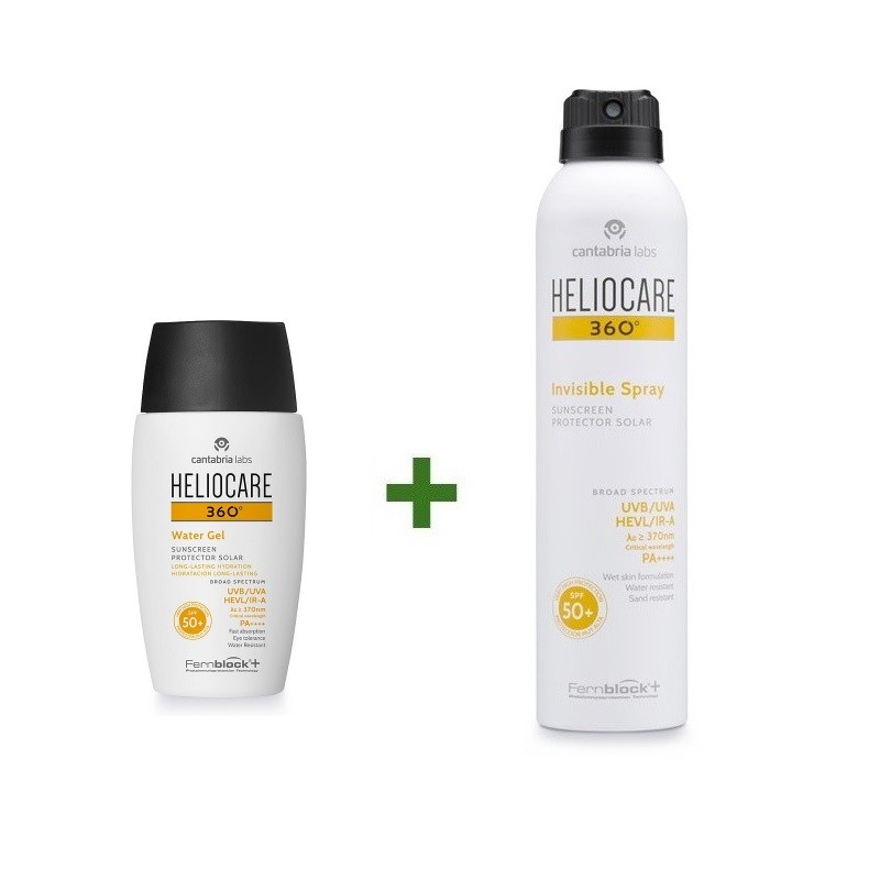 Heliocare 360º Pack Wassergel LSF 50+ (50 ml) + Heliocare 360º Unsichtbares Spray 200 ml