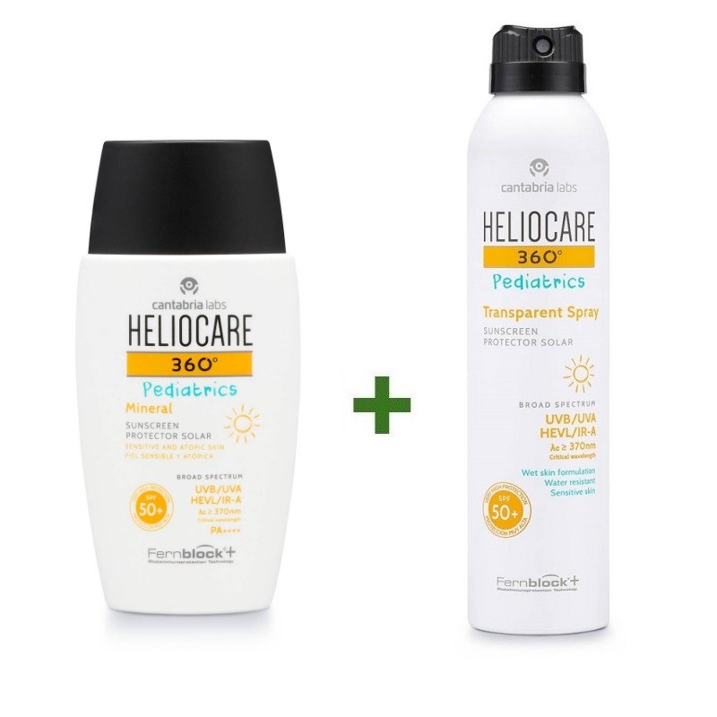 HELIOCARE 360º Pädiatrie-Mineralpaket SPF50 (50 ml) + Pädiatrie-Transparentspray 200 ml HELIOCARE 360º Pädiatrie-Mineralpaket SPF50 (50 ml) + Pädiatrie-Transparentspray 200 ml