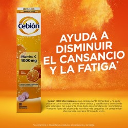 CEBIÓN Vitamine C 1000mg 20 Comprimés Effervescents