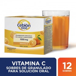 CEBIÓN Vitamina C 1000mg 12 Envelopes