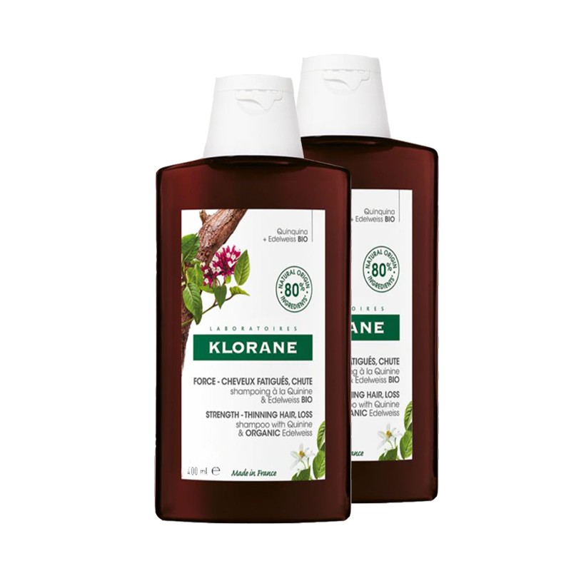 KLORANE DUPLO Shampoing Quinine 2x400ml