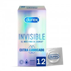 DUREX Extra Lubricated Unsichtbare Kondome 12 Einheiten
