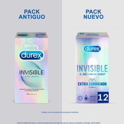 DUREX Extra Lubricated Unsichtbare Kondome 12 Einheiten