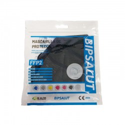 MASCARILLA FFP2 con Certificado CE color Negro BFE 95% NR 1 mascarilla