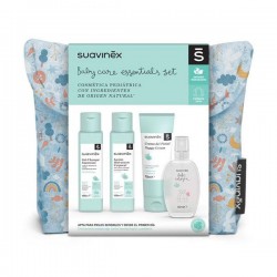 SUAVINEX Sac de voyage en tissu bleu Ensemble d'essentiels de soins pour bébé