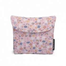 SUAVINEX Pink Fabric Travel Toiletry Bag Baby Care Essentials Set