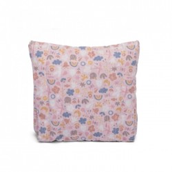 SUAVINEX Pink Fabric Travel Toiletry Bag Baby Care Essentials Set