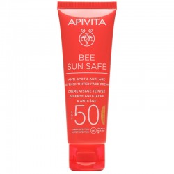 APIVITA Bee Sun Crema anti-età e anti-macchie sicura con colore SPF50 (50 ml)