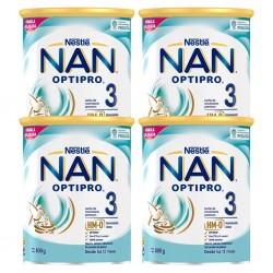 NAN OPTIPRO 3 Leite de Crescimento para Bebês Pacote Poupança 4x800g