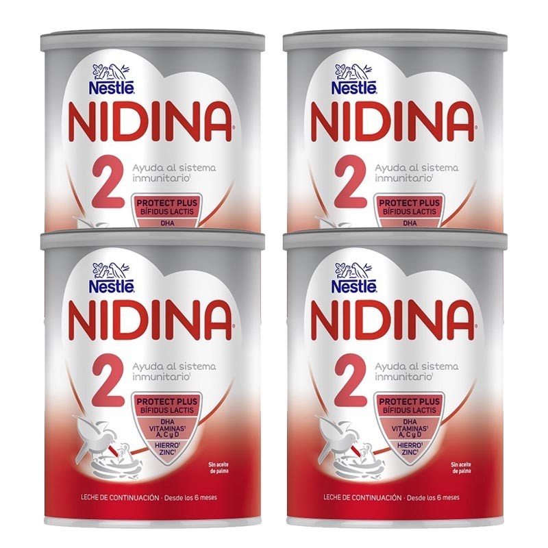 NESTLÉ NIDINA 2 Premium [PACK AHORRO] - A partir de los 6 meses - Leche de  continuación en polvo - Fórmula para bebés - 1Kg : : Alimentación  y bebidas