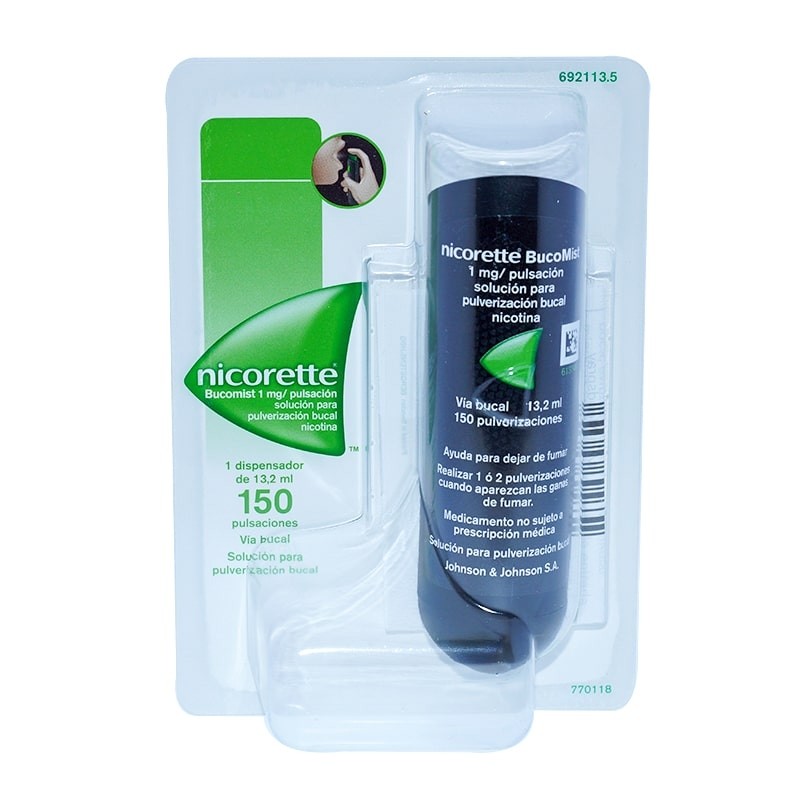 NICORETTE Bucomist 1mg/Spray Buccal Aerosol 150 Sprays NICORETTE Bucomist 1mg/Spray Buccal Aerosol 150 Sprays