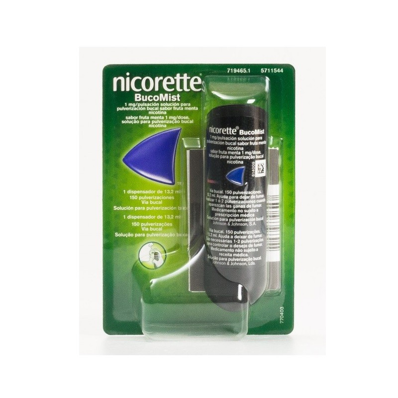 NICORETTE Bucomist 1mg/Spray Spray orale Frutta Menta 150 Spray NICORETTE Bucomist 1mg/Spray Spray orale Frutta Menta 150 Spray