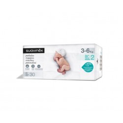 SUAVINEX Pañales de Bebé Talla 2 Recién Nacidos (3-6kg) 30 Unidades