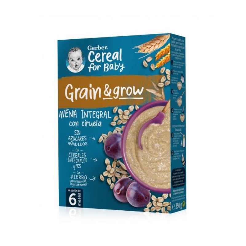 GERBER Vollkorn-Haferbrei mit Pflaume +6 Monate 250g GERBER Vollkorn-Haferbrei mit Pflaume +6 Monate 250g