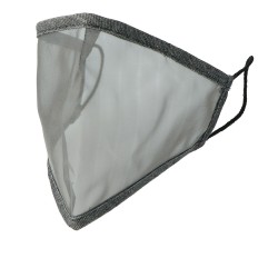 Máscara Reutilizável Transparente Aprovada para Crianças (7-12 anos) Máscara Cor Cinza 1 - INCA