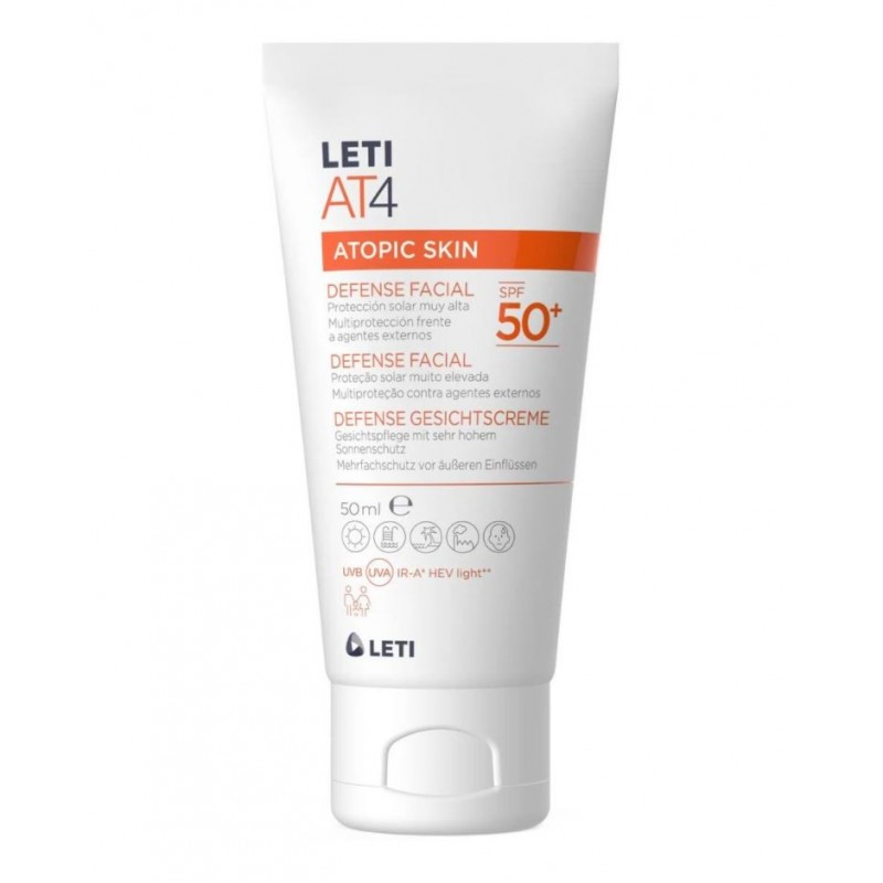 LETI AT4 Défense du Visage Peaux Atopiques SPF 50+ 50 ml