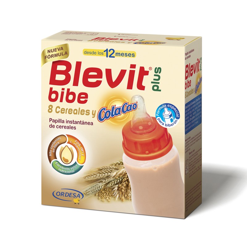 Blevit Plus Bibe 8 Cereales y ColaCao - Papilla de Cereales para Bebé  fórmula especial para Biberón - Sabor Cola Cao - Desde los 12 meses - 600g  : : Alimentación y bebidas