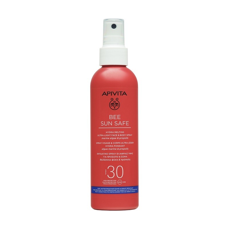 APIVITA Bee Sun Safe Spray ultraleggero SPF30 Idra fondente viso e corpo 200ml