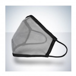 Mascarilla Reutilizable Transparente Homologada Viroblock Color Negro Talla L - BEYFE