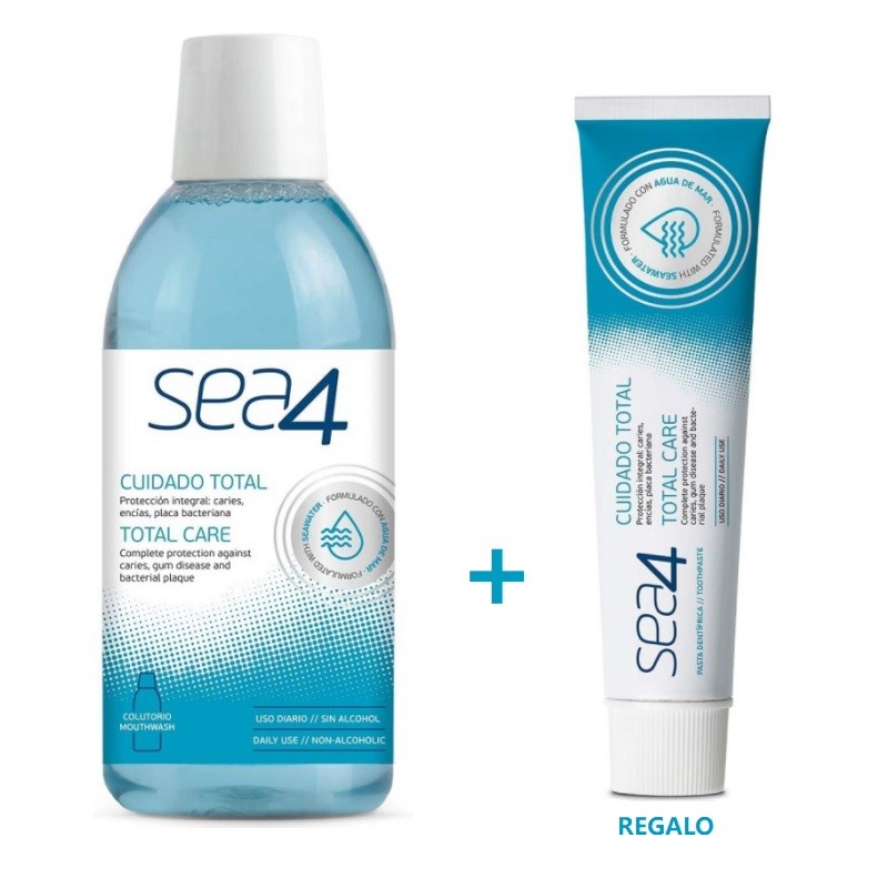 SEA4 Total Care Collutorio 500ml + Dentifricio 75ml IN OMAGGIO SEA4 Total Care Collutorio 500ml + Dentifricio 75ml IN OMAGGIO