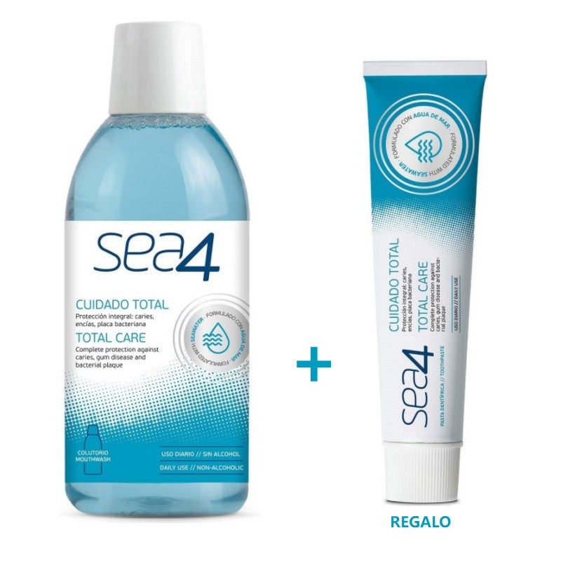 SEA4 Total Care Mouthwash 500ml + FREE Toothpaste 75ml