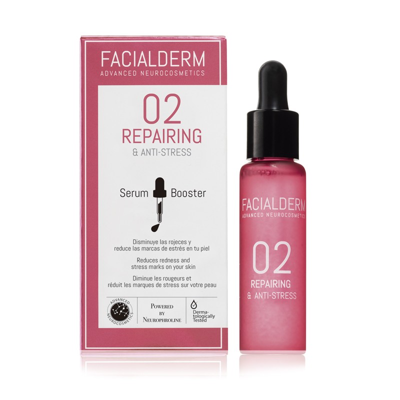 FACIALDERM Sérum Booster 02 Reparador e Anti-Stress 30ml FACIALDERM Sérum Booster 02 Reparador e Anti-Stress 30ml