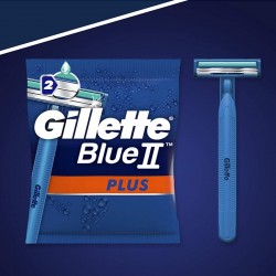 GILLETTE Blue II Plus Maquinilla de Afeitar Desechable 5 Unidades + 1 GRATIS