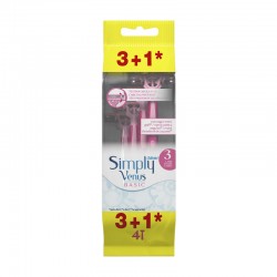 GILLETTE VENUS Simply 3 Navalha Depilatória Descartável 3 Unidades + 1 GRÁTIS
