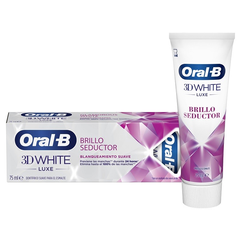 ORAL-B Dentifricio bianco 3D seducente sbiancante brillantezza 75 ml