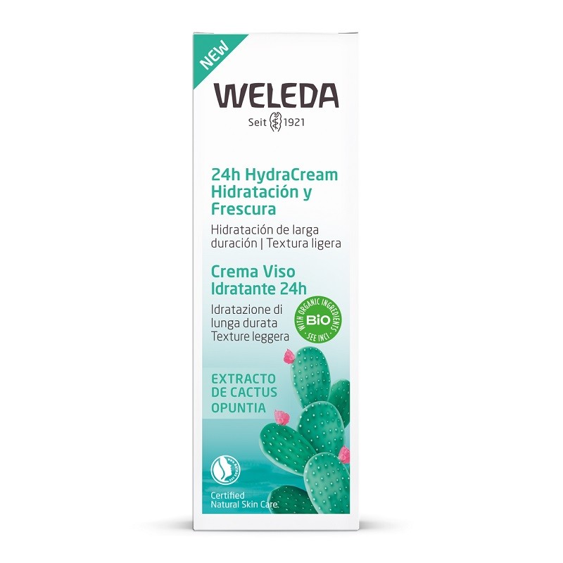 WELEDA Crema Facial HydraCream Hidratación y Frescura 24h Extracto de Cactus BIO 30ml