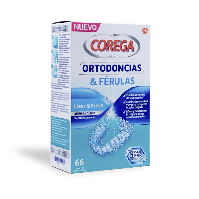 COREGA Orthodontie et Attelles 66 Comprimés Nettoyants COREGA Orthodontie et Attelles 66 Comprimés Nettoyants