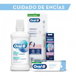 ORAL-B Pack Cuidado de Encías: Cepillo Eléctrico y Recambios + Dentífrico y Colutorio REGALO