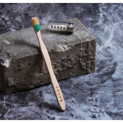 BANBU Spazzolino da denti in bambù verde medio