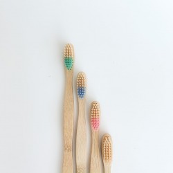 BANBU Medium Pink Bamboo Toothbrush