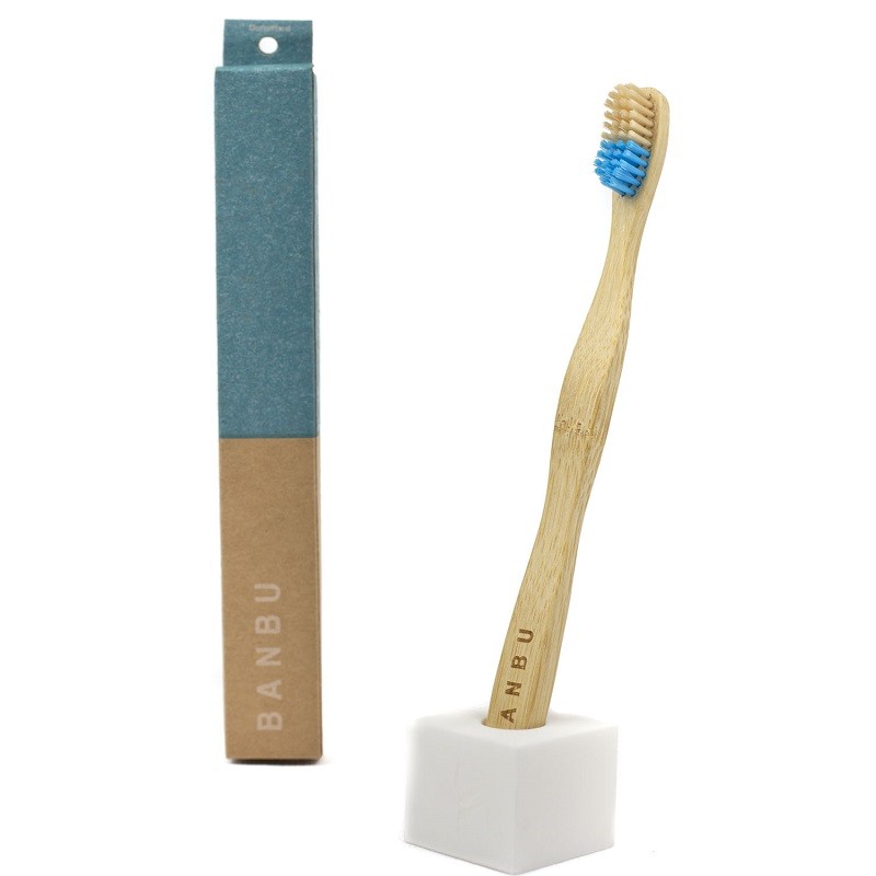 Brosse à dents en bambou dur bleu BANBU Brosse à dents en bambou dur bleu BANBU