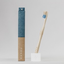 Brosse à dents en bambou dur bleu BANBU